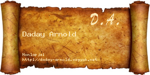 Daday Arnold névjegykártya