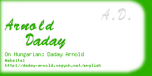 arnold daday business card